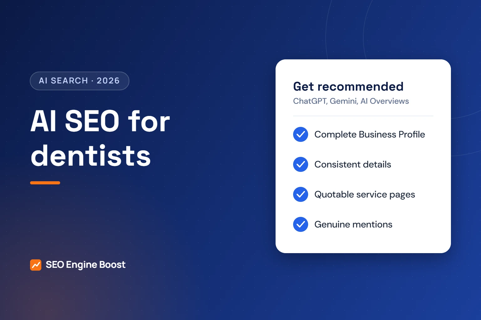 AI SEO for dentists: how to get recommended by ChatGPT and Google AI