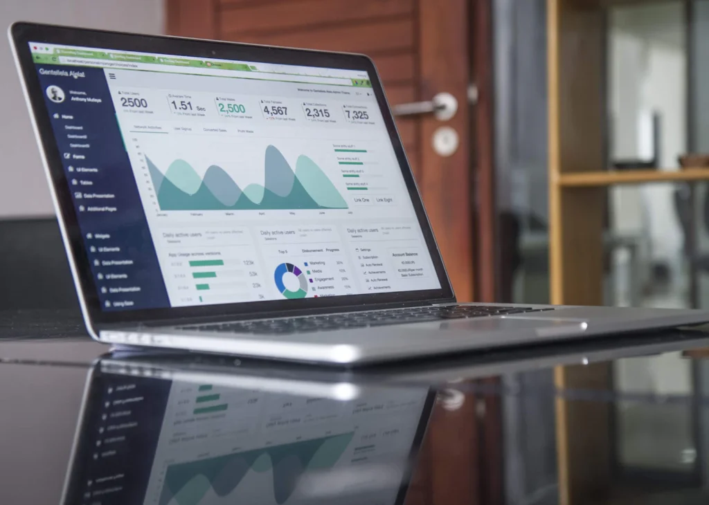 Case Studies 1 Analytics on a laptop representing verifiable SEO case study results